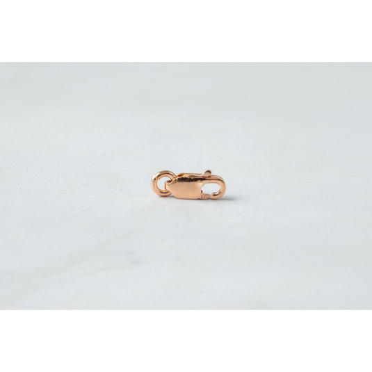 14K Gold Oval With Open Jump Ring Trigger Lobster Clasp (Rose)
