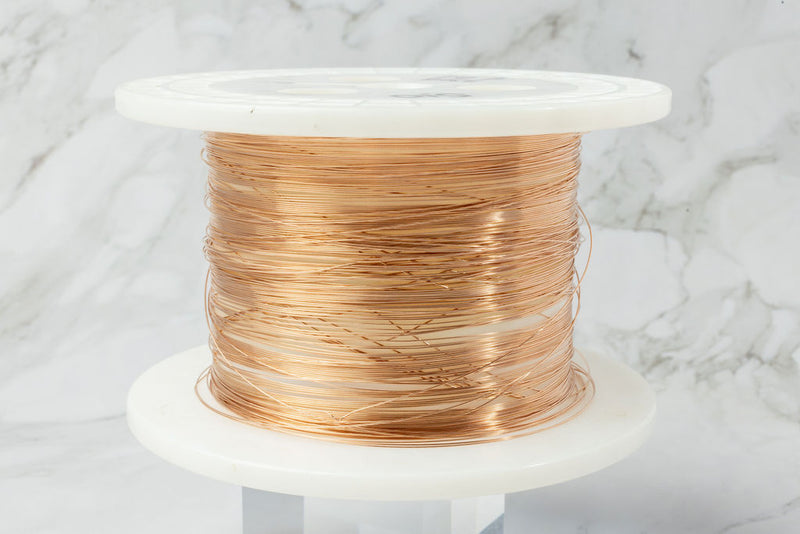 Load image into Gallery viewer, 14K Rose Gold 26G Round Wire - 1 Ft
