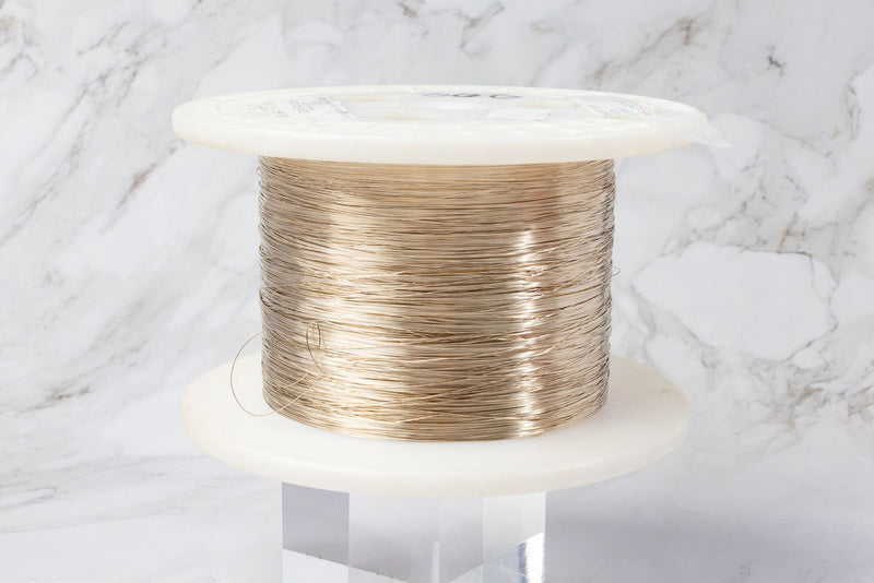 Load image into Gallery viewer, 14K Gold White 30G Round Wire - 1 Ft
