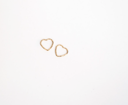 Krinkle Heart Connector - 14K Gold Filled