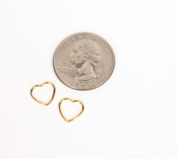 Load image into Gallery viewer, Small Heart Connector - 14K Gold Filled
