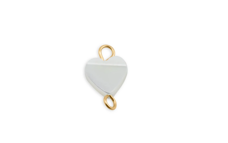 Load image into Gallery viewer, Shell Heart Connector Charm - 18K Gold PVD
