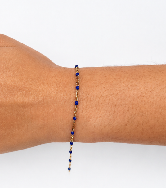 Cobalt - 18K Gold PVD Stainless Steel (Blue)