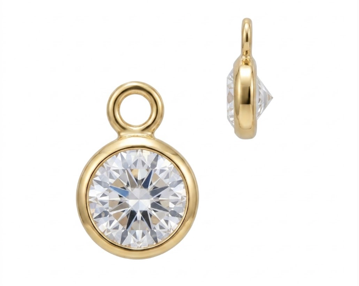 Load image into Gallery viewer, 3mm Cubic Charm - 14K Gold Filled (Yellow)
