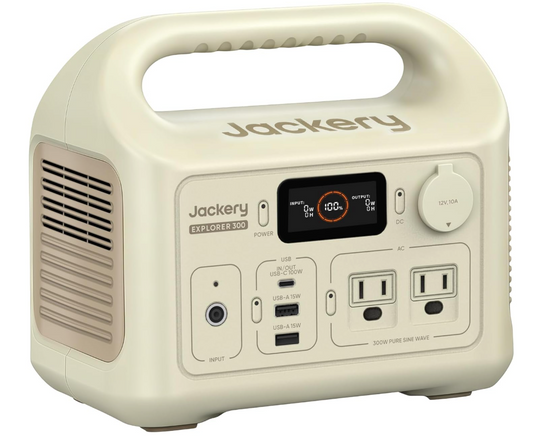 Jackery Portable Power Station Explorer 300 (Dune White)