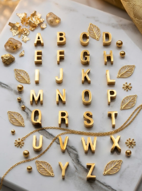 Simple Letter Charm - 14K Gold Filled (Yellow)