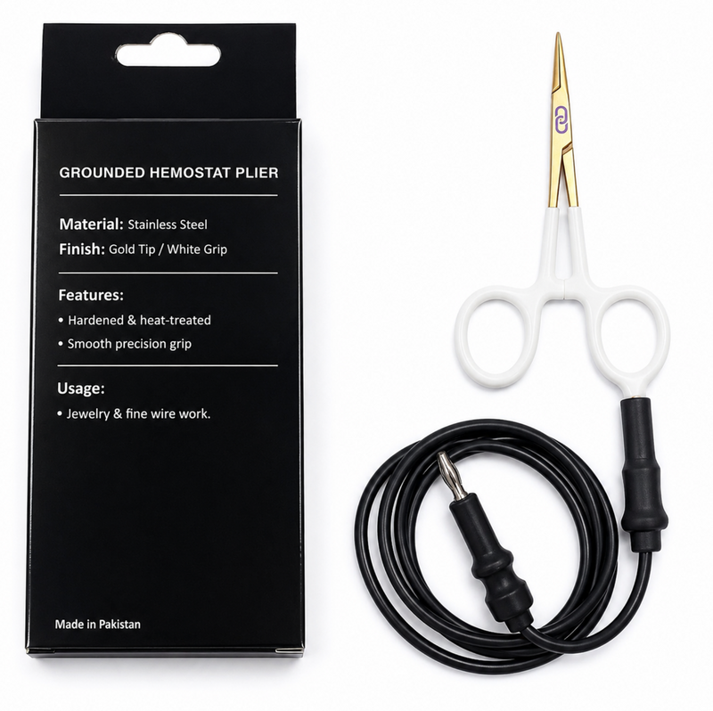 Load image into Gallery viewer, Grounded Locking Hemostat Pliers

