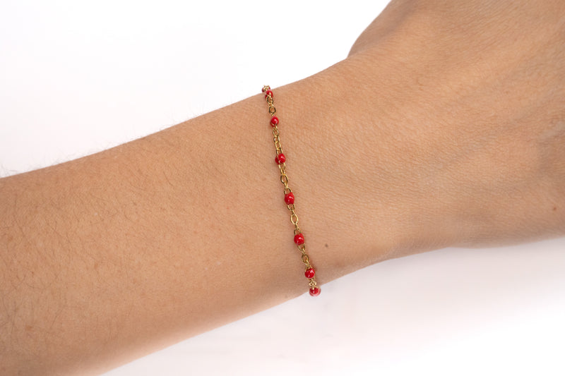 Load image into Gallery viewer, Shannon - 18K Gold PVD Stainless Steel (Red)
