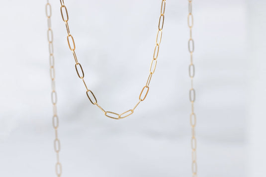 Yellow Gold  Paperclip link  paperclip  Gold Filled  Gold Chain  Gold