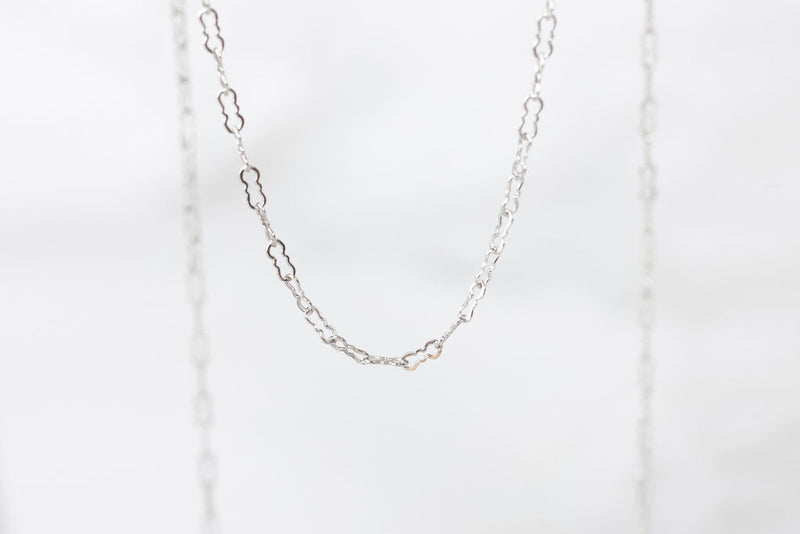 Load image into Gallery viewer, White Gold  White  Gold Chain  Gold  crinkle  14k gold chain  14k Gold
