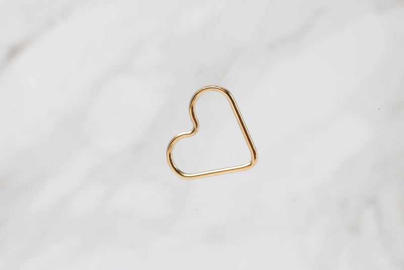 Load image into Gallery viewer, Heart Jump Ring - Gold Filled (Yellow)
