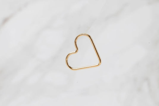 Heart Jump Ring - Gold Filled (Yellow)
