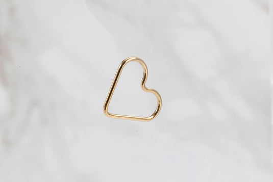 Heart Jump Ring - Gold Filled (Yellow)