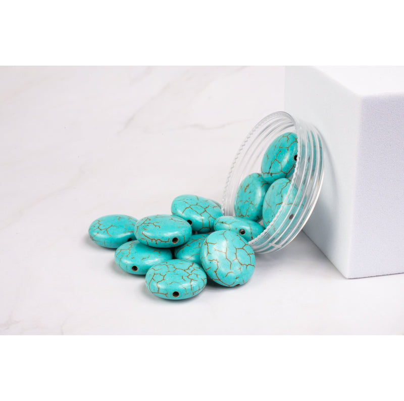 Load image into Gallery viewer, Coin Light Blue/Line Magnesite
