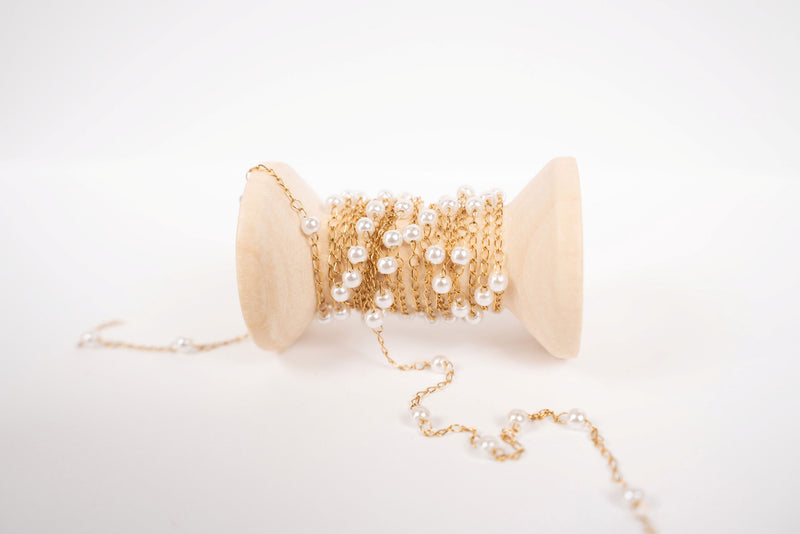 Load image into Gallery viewer, Clutch - Faux Pearl 18K Gold PVD
