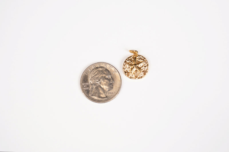 Load image into Gallery viewer, Sand Dollar Charm - 18K Gold PVD

