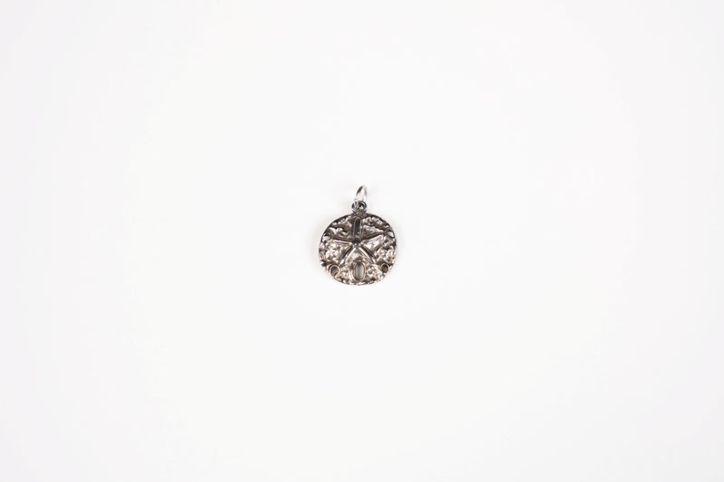 Load image into Gallery viewer, Sand Dollar Charm - 18K Gold PVD (Silver)
