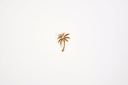 Palm Tree Charm - 18K Gold PVD