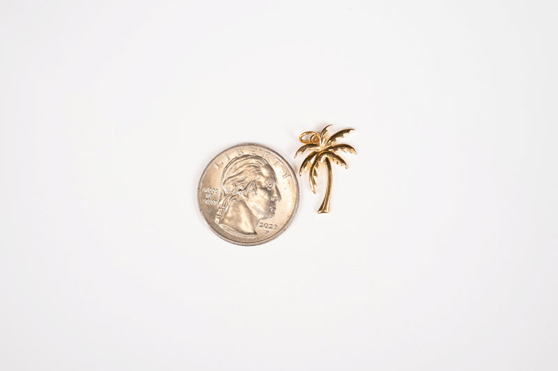 Load image into Gallery viewer, Palm Tree Charm - 18K Gold PVD
