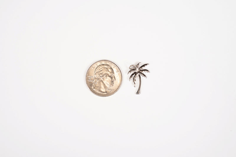 Load image into Gallery viewer, Palm Tree Charm - 18K Gold PVD (Silver)
