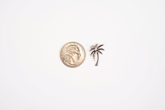 Palm Tree Charm - 18K Gold PVD (Silver)