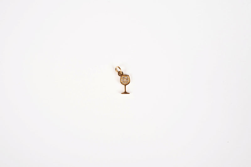 Load image into Gallery viewer, Merlot - 18K Gold PVD Wine Glass Charm
