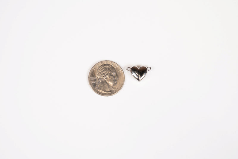 Load image into Gallery viewer, Heart Magnetic Clasp - 18K Gold PVD (Silver)
