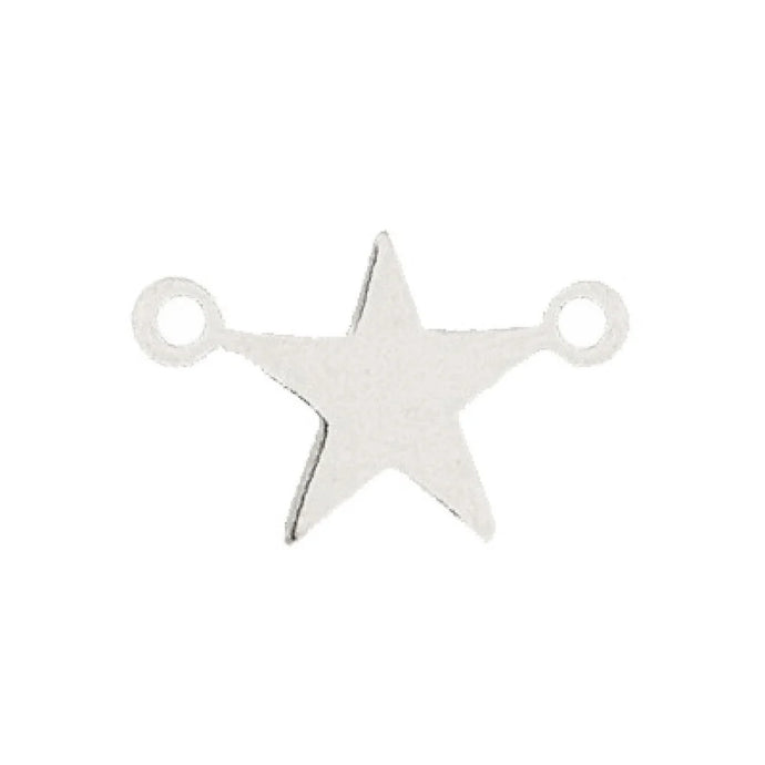 7.5mm Star Connector - Sterling Silver