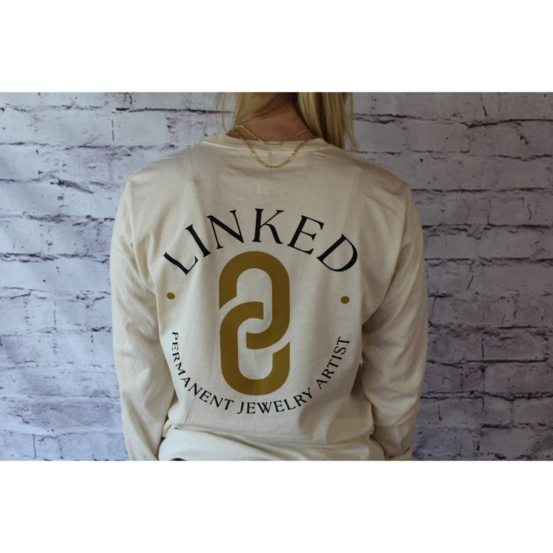 Load image into Gallery viewer, LINKED Long Sleeve T-Shirt (Cream)
