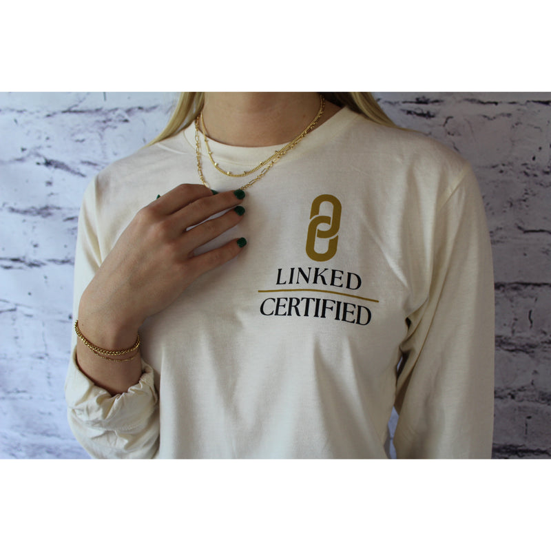 Load image into Gallery viewer, LINKED Long Sleeve T-Shirt (Cream)
